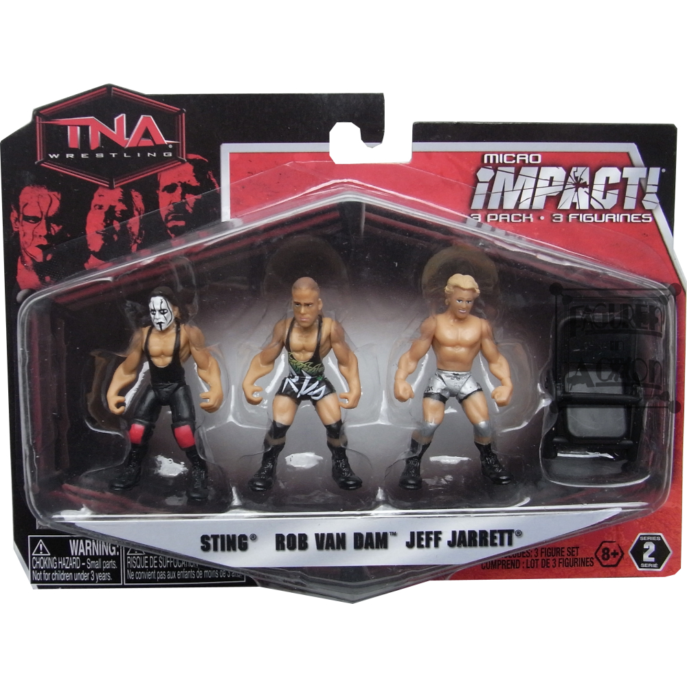 Sting, Rob Van Dam, Jeff Jarrett Figuren