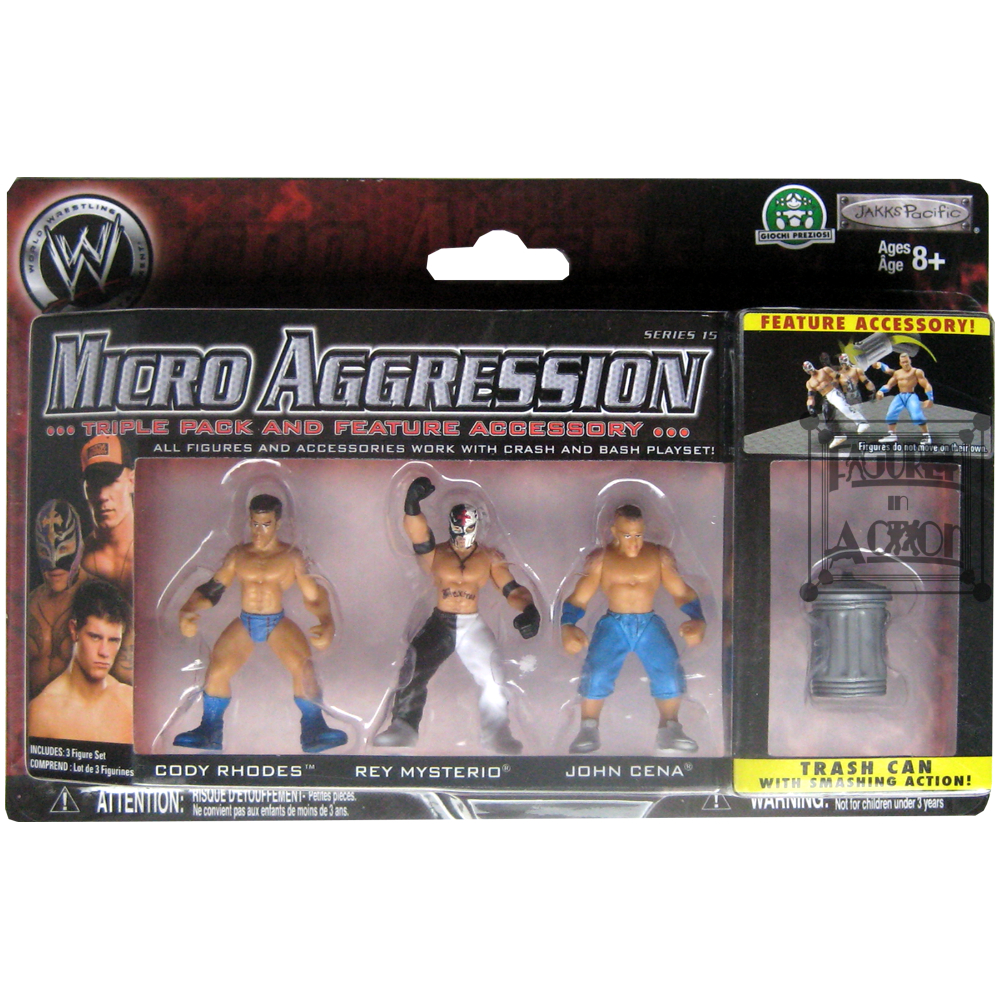 Cody Rhodes, Rey Mysterio, John Cena Figuren