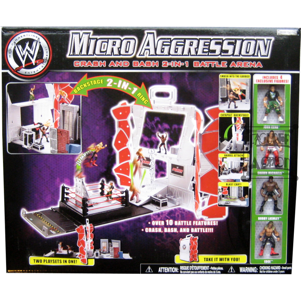 WWE Micro Aggression Crash & Bash 2 in 1 Battle Arena