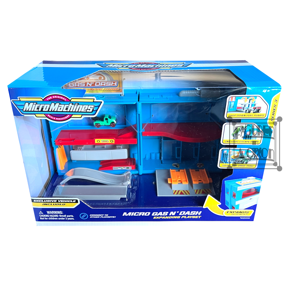 Micro Gas'n Dash Expanding Playset